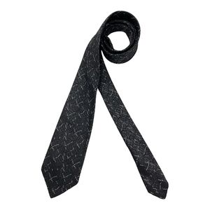 GIANNI VERSACE COUTURE VINTAGE Gray Art Silk LUXURY Tie ITALY
